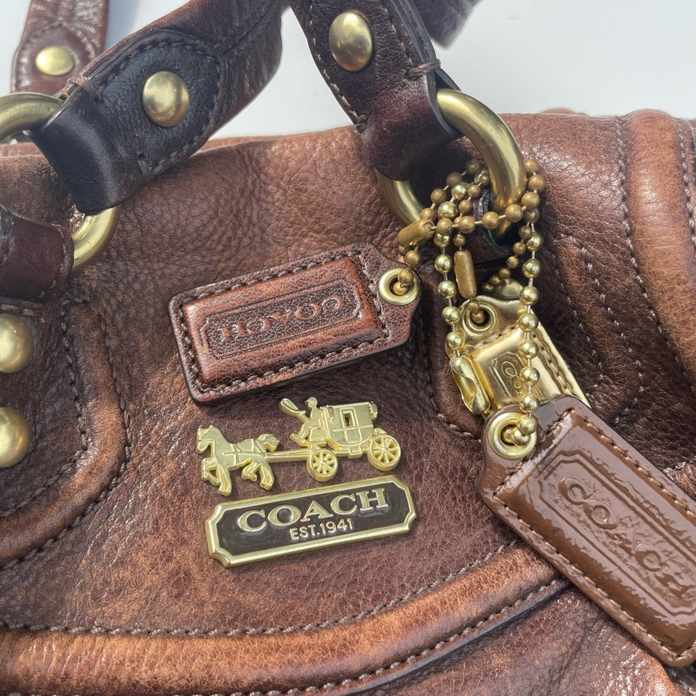 Coach brown leather bag